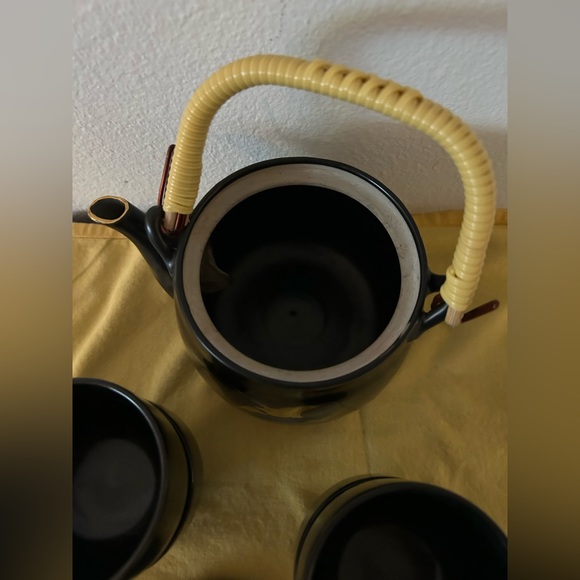 Vintage Imari Japanese hand painted tea pot and 4 cups. Post WWII circa 1950s - Picture 10 of 16